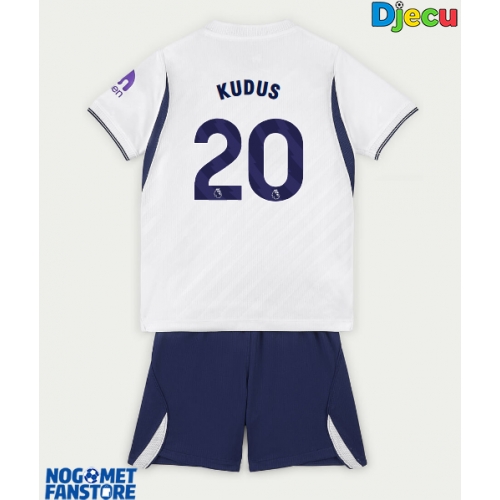 Tottenham Hotspur Mohammed Kudus #20 Domaci Dres za djecu 2026-27 Kratak Rukav (+ Kratke hlače)